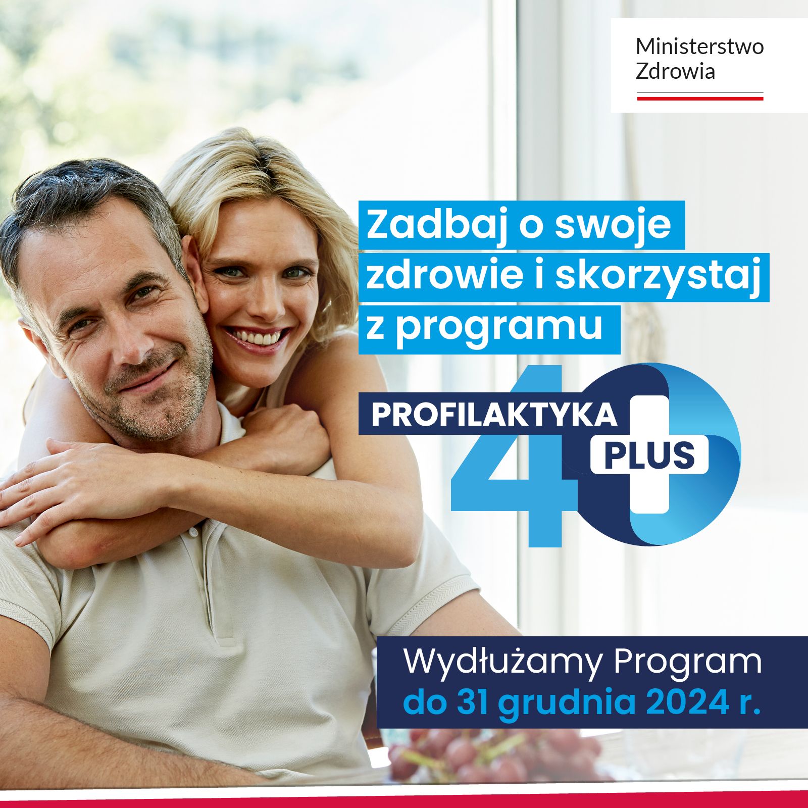 grafika promująca program "Profilaktyka 40 PLUS"